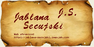 Jablana Sečujski vizit kartica